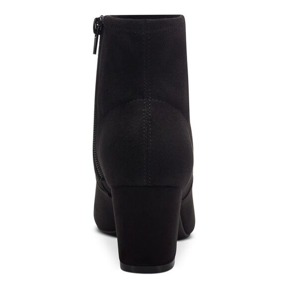 CHARTER CLUB Womens Black Stretch Franki Round Toe Block Heel Heeled Boots 8.5 M - Picture 2 of 5